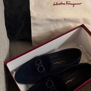 Salvatore Ferragamo women’s Dark Blue Loafers